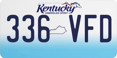 KY license plate 336VFD