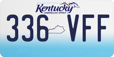 KY license plate 336VFF