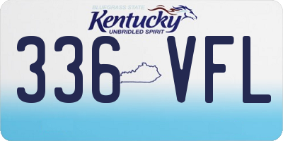 KY license plate 336VFL