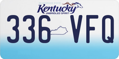 KY license plate 336VFQ