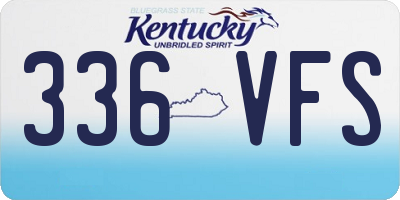 KY license plate 336VFS