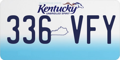 KY license plate 336VFY