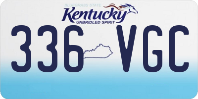 KY license plate 336VGC