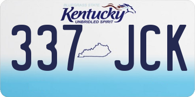 KY license plate 337JCK