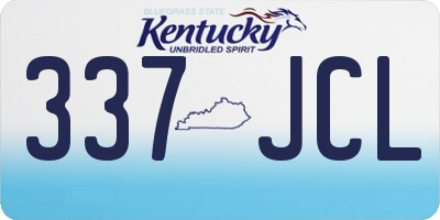 KY license plate 337JCL