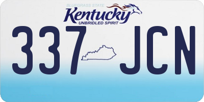 KY license plate 337JCN