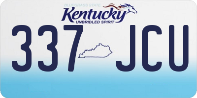 KY license plate 337JCU