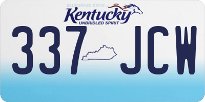 KY license plate 337JCW