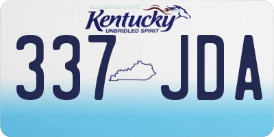 KY license plate 337JDA