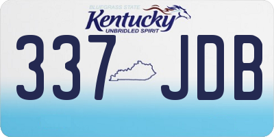 KY license plate 337JDB