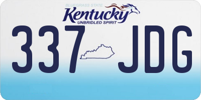 KY license plate 337JDG