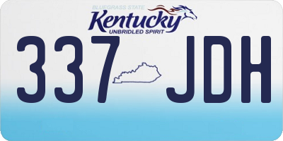 KY license plate 337JDH