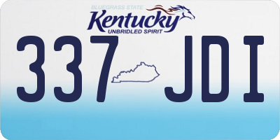 KY license plate 337JDI