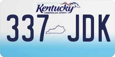 KY license plate 337JDK