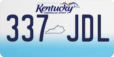KY license plate 337JDL
