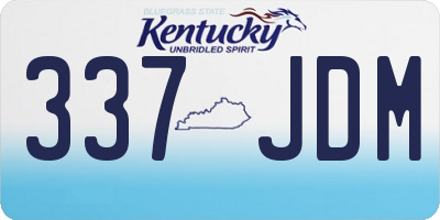 KY license plate 337JDM
