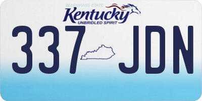 KY license plate 337JDN
