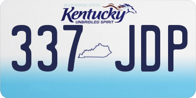 KY license plate 337JDP