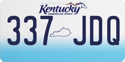 KY license plate 337JDQ
