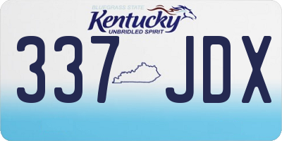 KY license plate 337JDX
