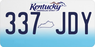 KY license plate 337JDY