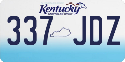 KY license plate 337JDZ