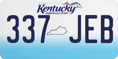 KY license plate 337JEB
