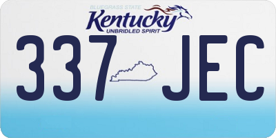 KY license plate 337JEC