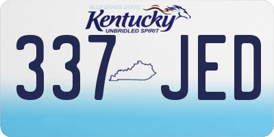 KY license plate 337JED