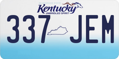 KY license plate 337JEM