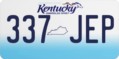 KY license plate 337JEP