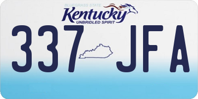 KY license plate 337JFA
