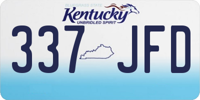 KY license plate 337JFD