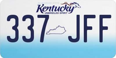 KY license plate 337JFF