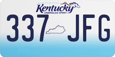 KY license plate 337JFG
