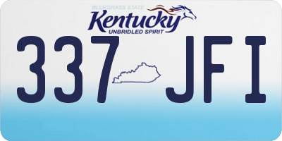 KY license plate 337JFI