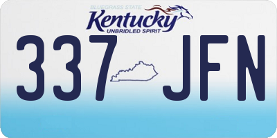 KY license plate 337JFN