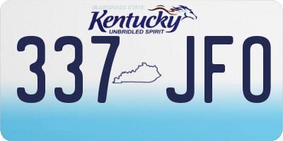 KY license plate 337JFO