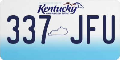 KY license plate 337JFU