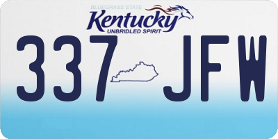 KY license plate 337JFW