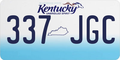 KY license plate 337JGC