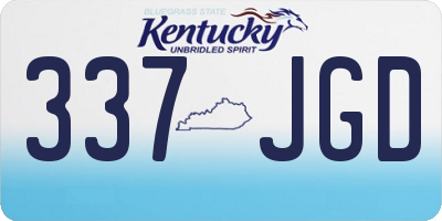 KY license plate 337JGD