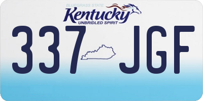 KY license plate 337JGF