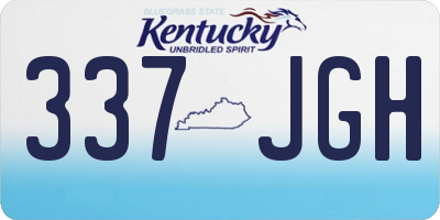 KY license plate 337JGH
