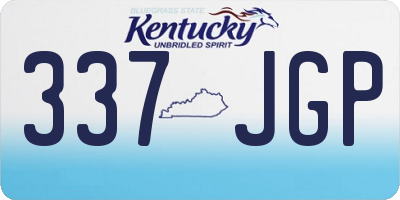 KY license plate 337JGP