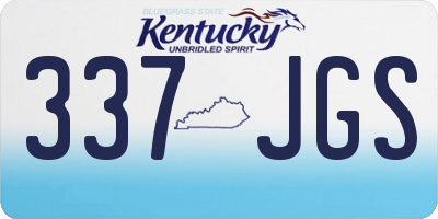 KY license plate 337JGS