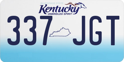 KY license plate 337JGT