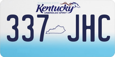 KY license plate 337JHC