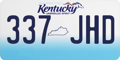 KY license plate 337JHD