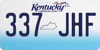 KY license plate 337JHF